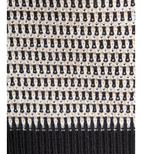 ikka「幾何ジャガードニットプルオーバー」|プルオーバー|