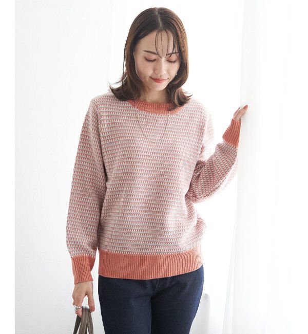 ikka「幾何ジャガードニットプルオーバー」|プルオーバー|