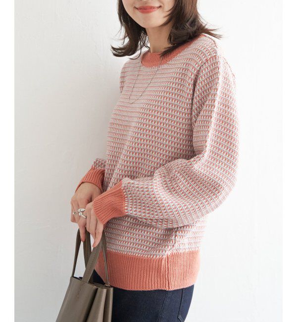 ikka「幾何ジャガードニットプルオーバー」|プルオーバー|