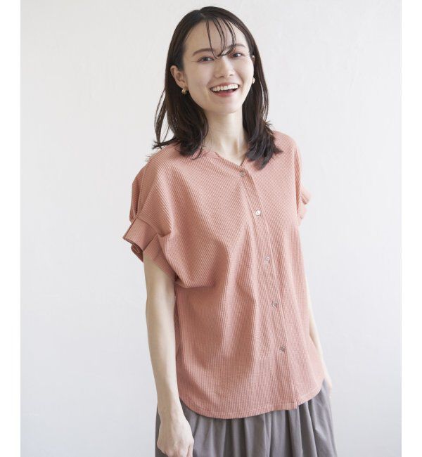 ikka「シアサッカー2WAY袖タックプルオーバー」|その他|