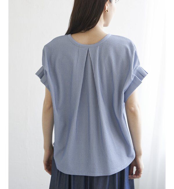 ikka「シアサッカー2WAY袖タックプルオーバー」|その他|