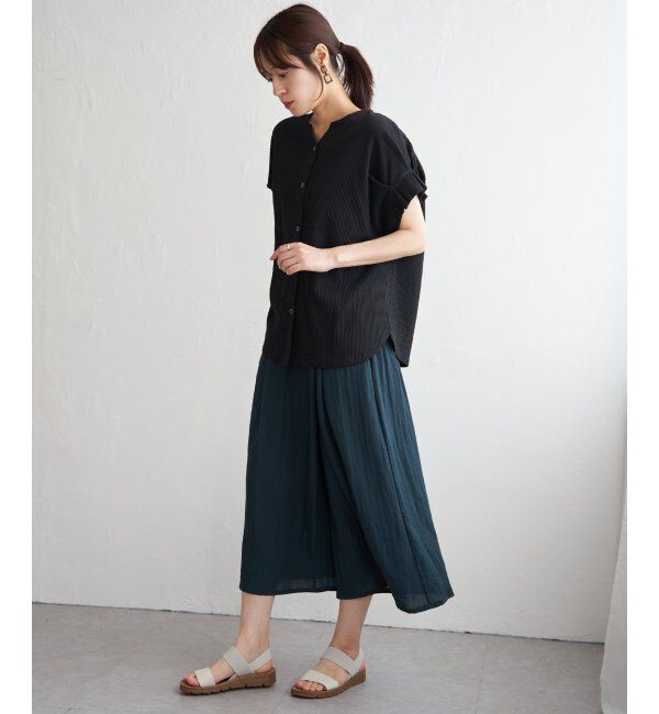 ikka「シアサッカー2WAY袖タックプルオーバー」|その他|