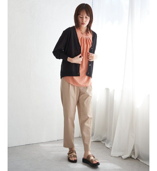 ikka「【洗濯機で洗える／接触冷感】針抜きシアーニットカーディガン【UVカット】」|その他|