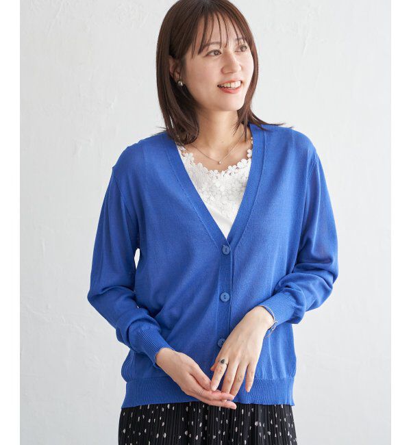 ikka「【洗濯機で洗える／接触冷感】針抜きシアーニットカーディガン【UVカット】」|その他|