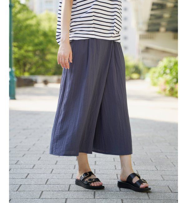 ikka「冷感スラブタックスカーチョ」|その他|ブルー