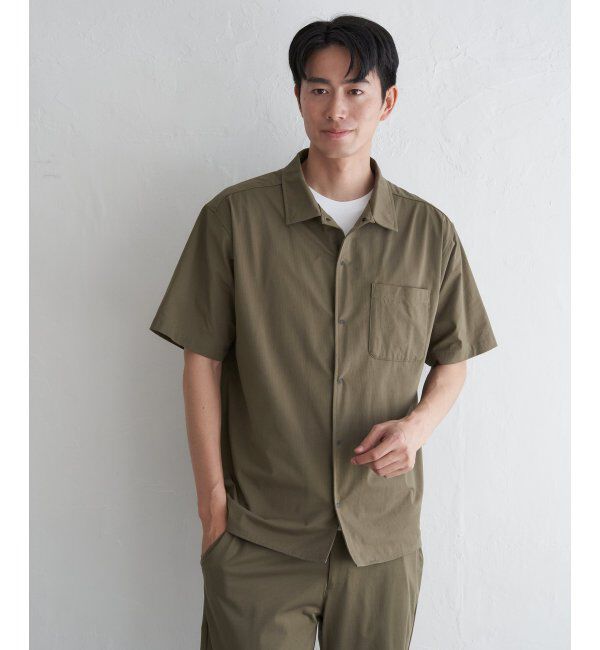 ikka「【吸水速乾／セットアップ対応】GOKU楽AIRレギュラーシャツ」|シャツ・ブラウス|ベージュ