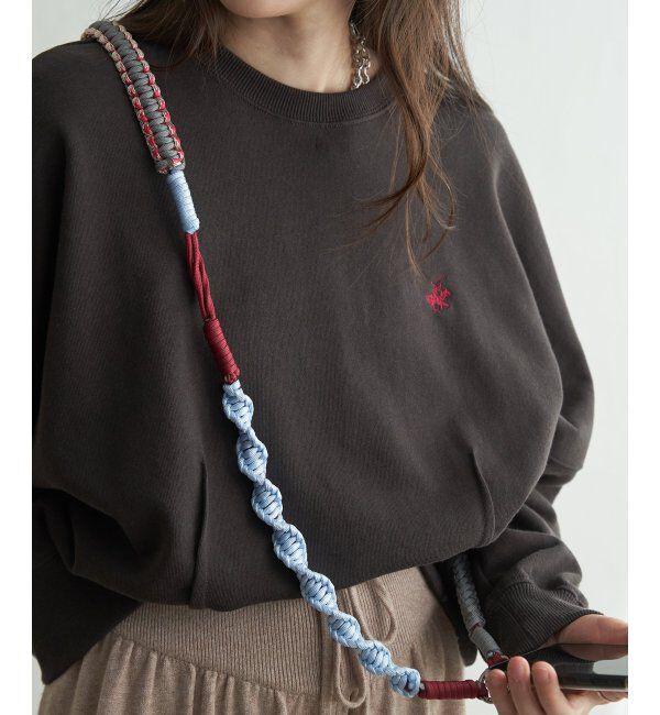 VENCE share style「配色ロープストラップ」|ネックレス|ワイン