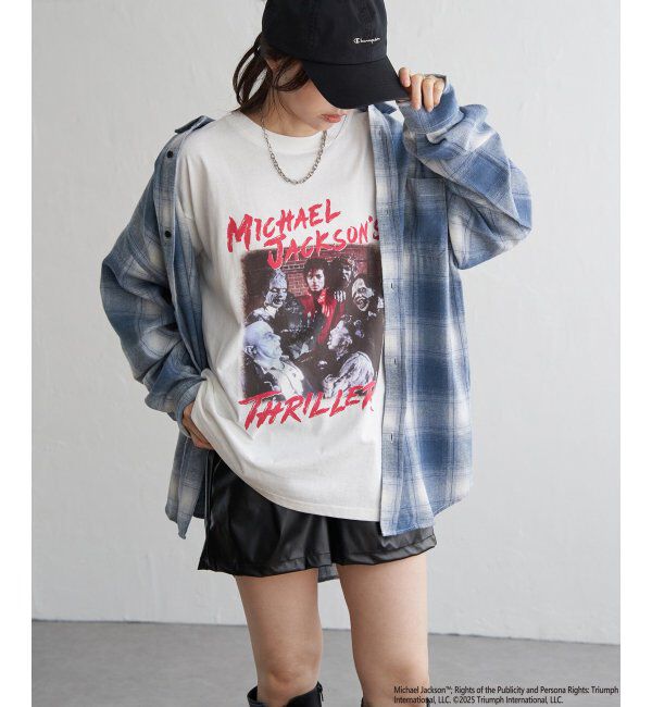 VENCE share style「Michael Jackson マイケル・ジャクソン ThrillerプリントTee」|Tシャツ・カットソー|ホワイト