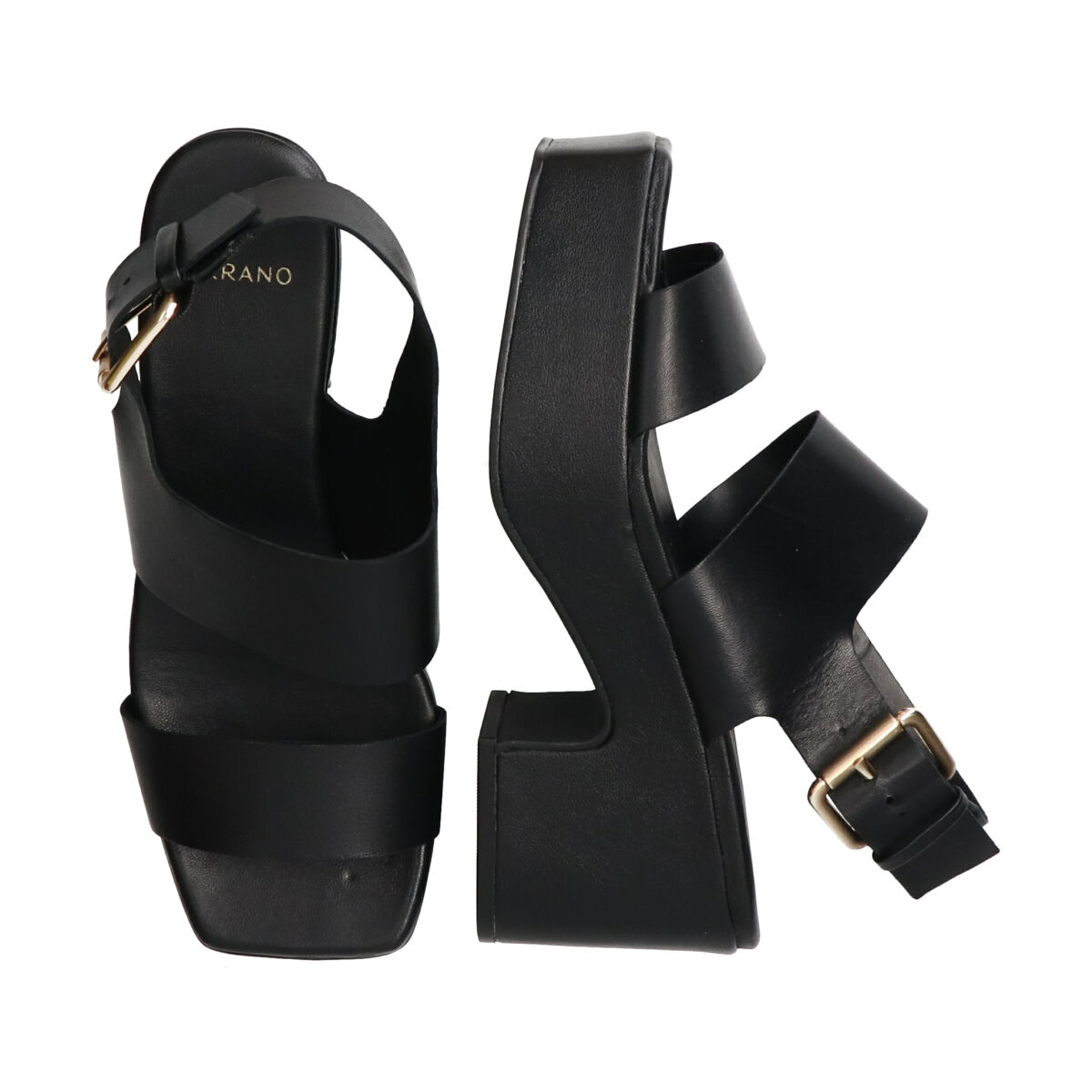 IMPORT SELECT「【CARRANO】厚底ダブルストラップサンダル」|サンダル|