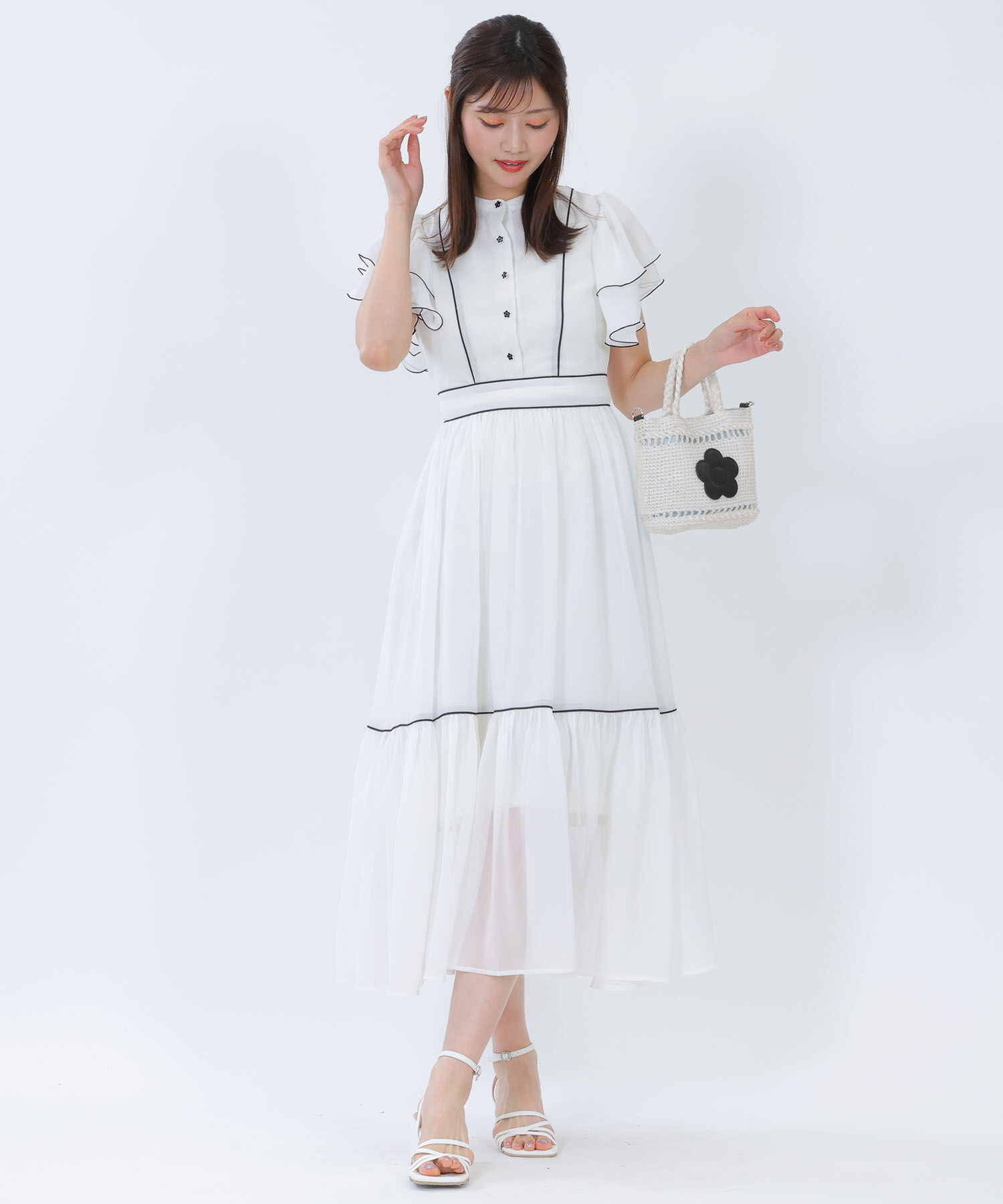 MARY QUANT「オーロラビーズクロッシェ 2WAYミニトート」|トートバッグ|