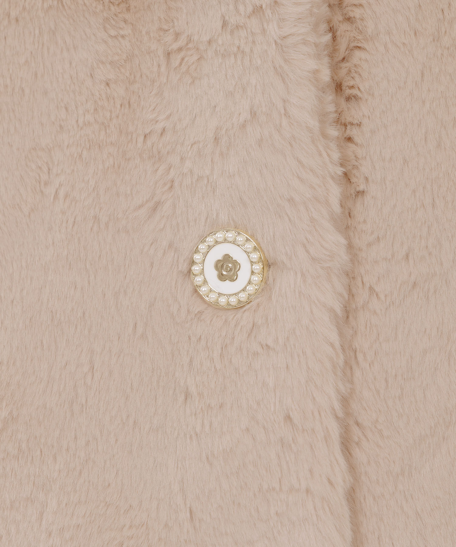 MARY QUANT「デイジーパールボタンファー ロングコート」|トレンチコート|