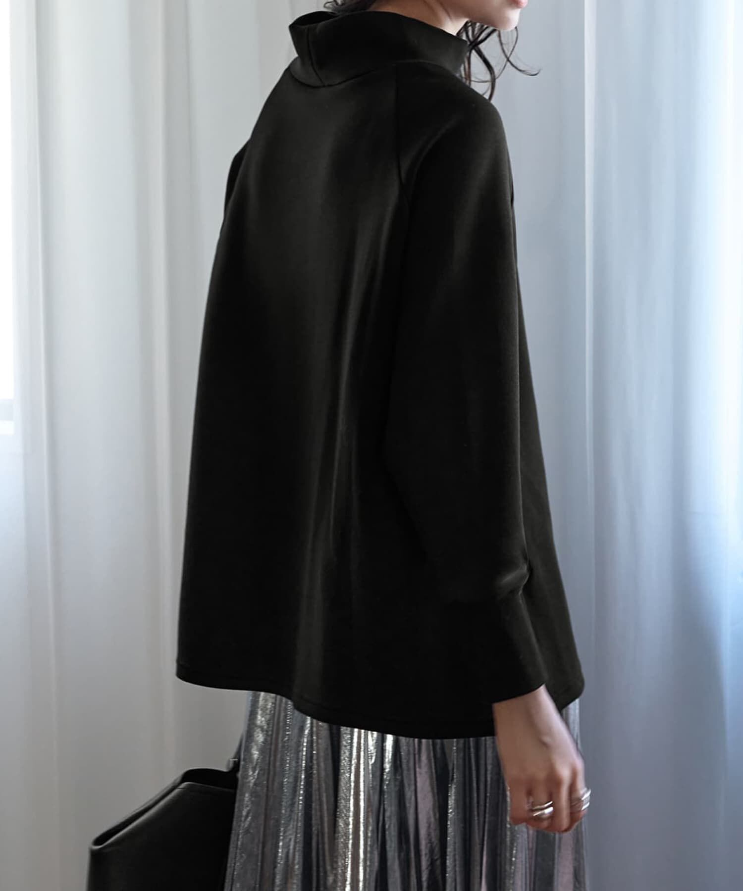 STYLE DELI「【Made in JAPAN】 なめらかダンボールスタンドネックトップス」|Tシャツ・カットソー|