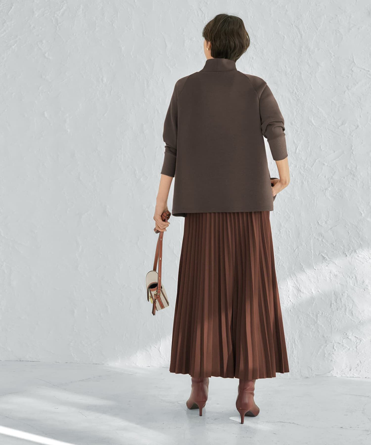 STYLE DELI「【Made in JAPAN】 なめらかダンボールスタンドネックトップス」|Tシャツ・カットソー|