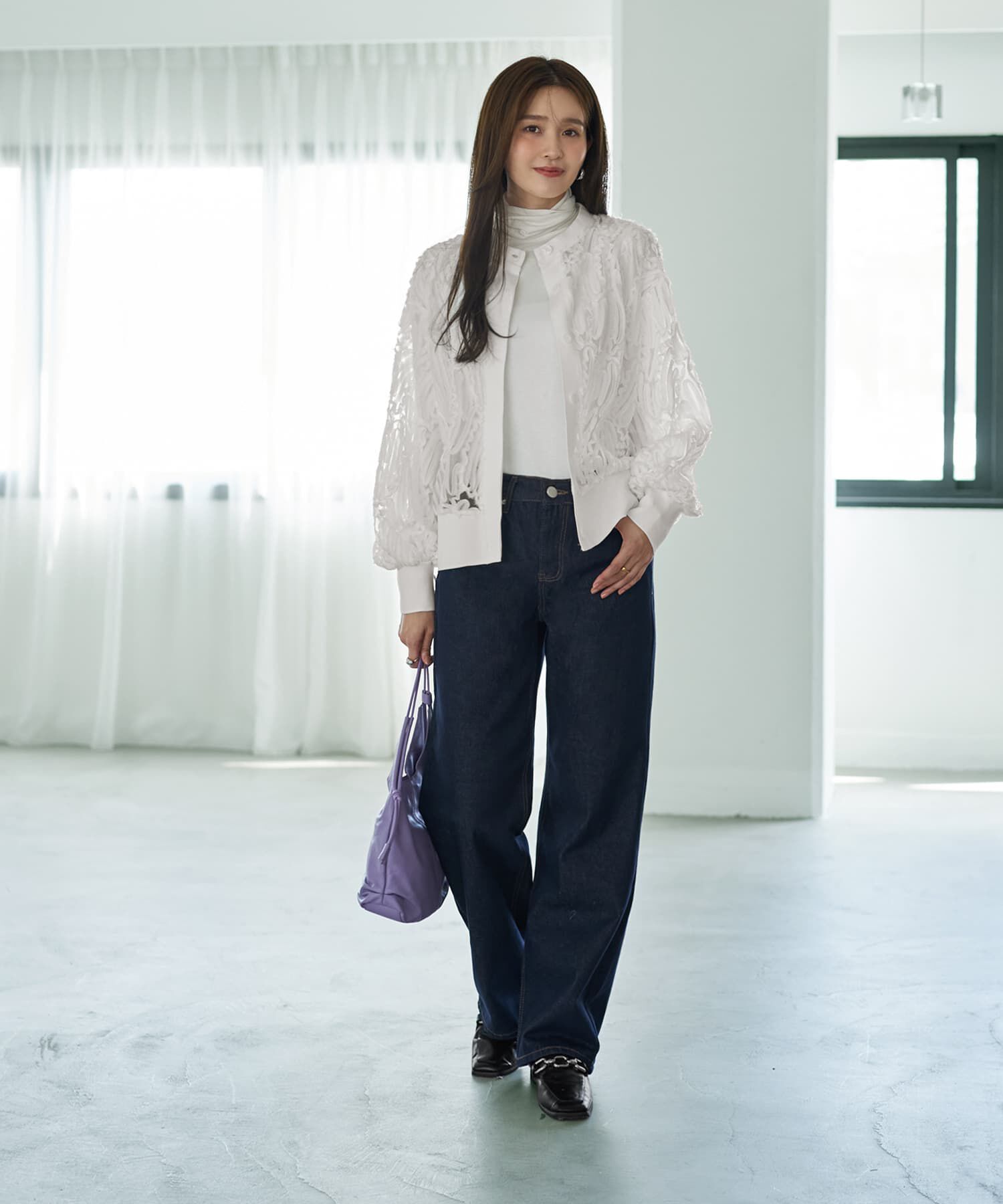 STYLE DELI「【LUXE】チュールにデコレーションカーディガン」|カーディガン|