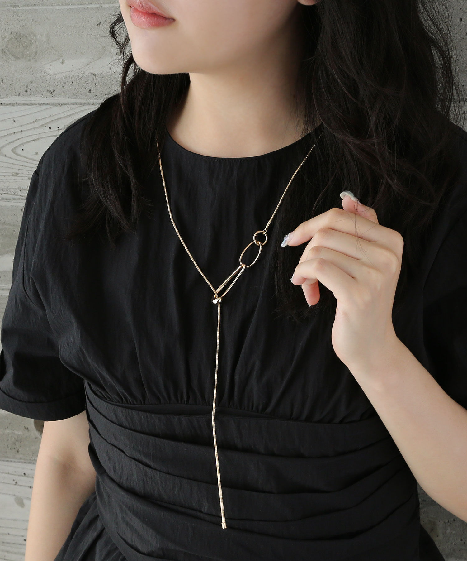 colleca la「Yラインロングチェーンネックレス/ラリエット」|ネックレス|