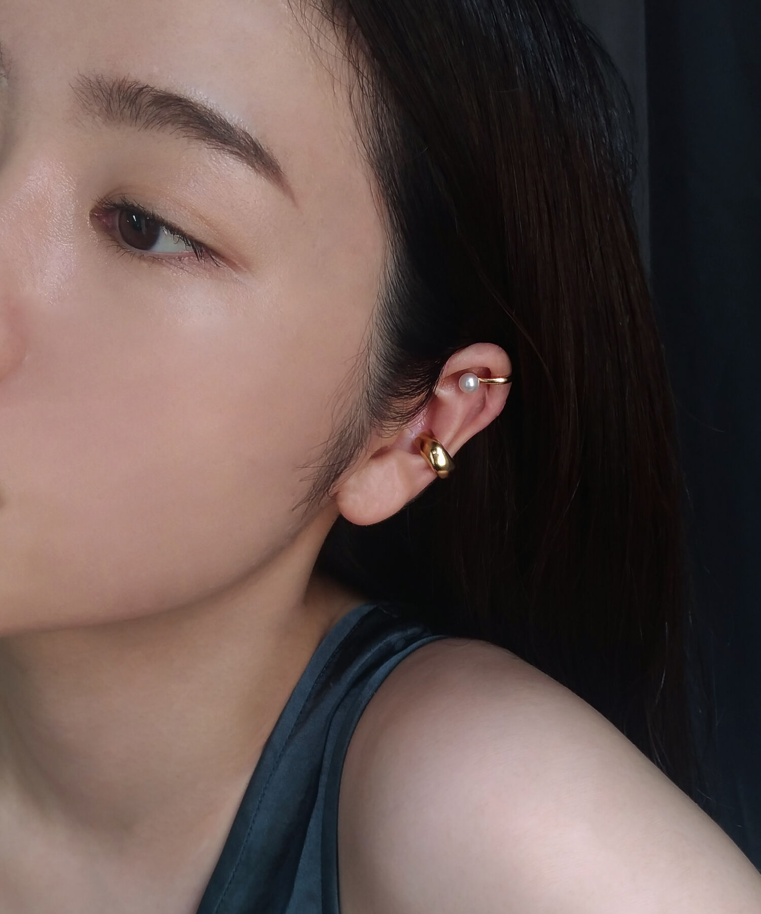  「silver925 プチニュアンス ボリューム イヤーカフ (ニッケルフリー)」|イヤーカフ|