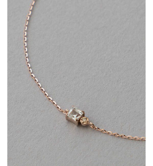 ete「K10MPG ミストピンク ホワイトトパーズ/ブラウンダイヤモンド ブレスレット」|ブレスレット・バングル|