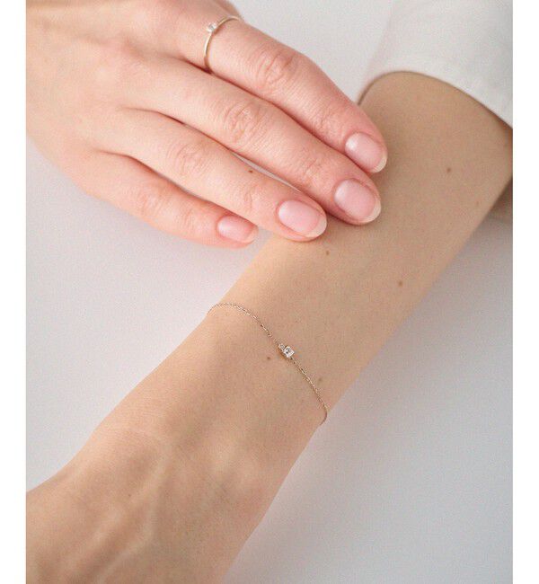 ete「K10MPG ミストピンク ホワイトトパーズ/ブラウンダイヤモンド ブレスレット」|ブレスレット・バングル|