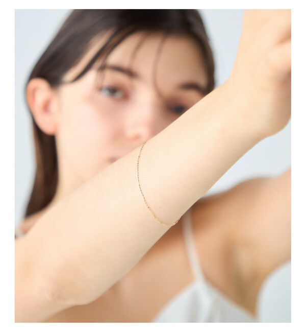 ete「K18YG ミラーカットチェーン ブレスレット」|ブレスレット・バングル|