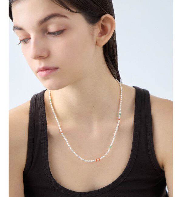 ete「[デイアップ] パール/ナチュラルストーン ネックレス」|ネックレス|