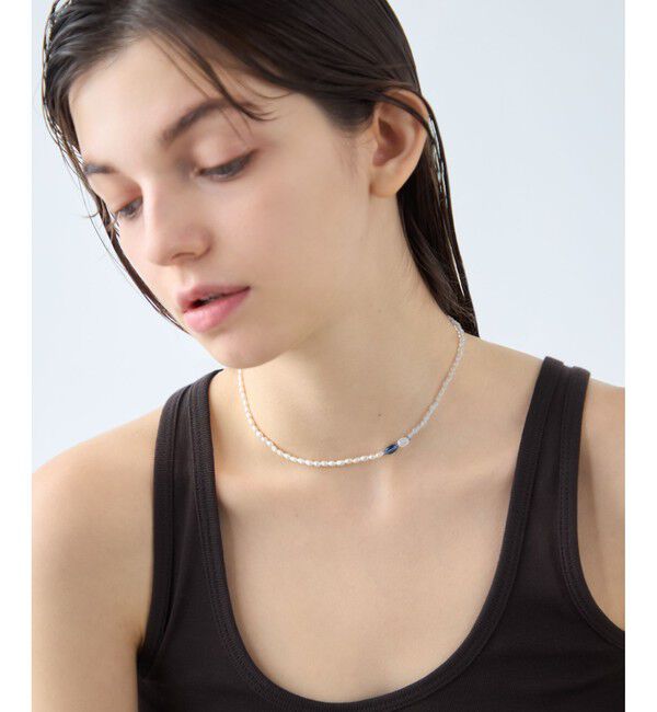 ete「[デイアップ] パール/ナチュラルストーン ネックレス」|ネックレス|