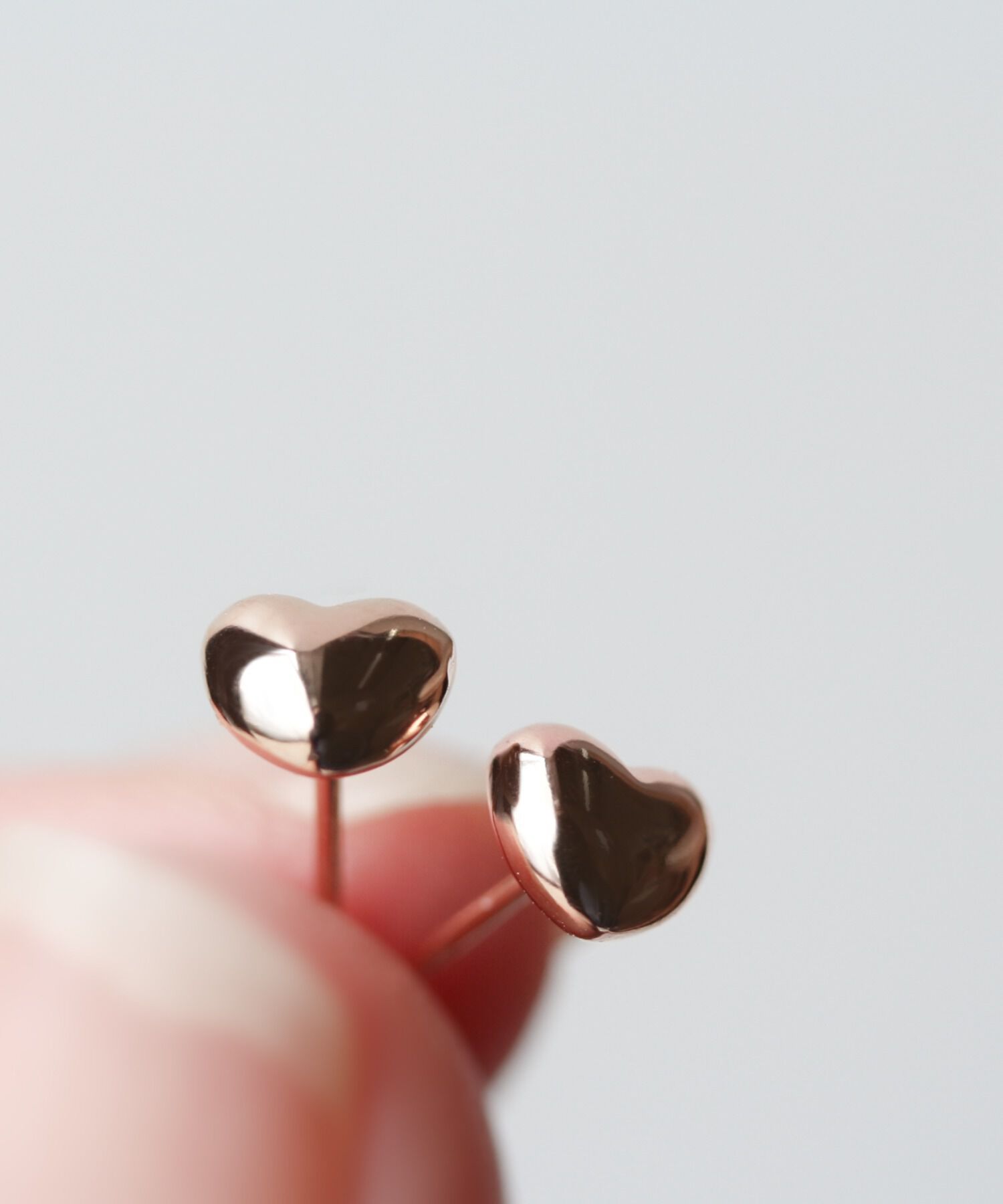  「ゴールド ハート ピアス  | K18YG/PG 〈5mm〉」|ピアス|K18 ピンクゴールド