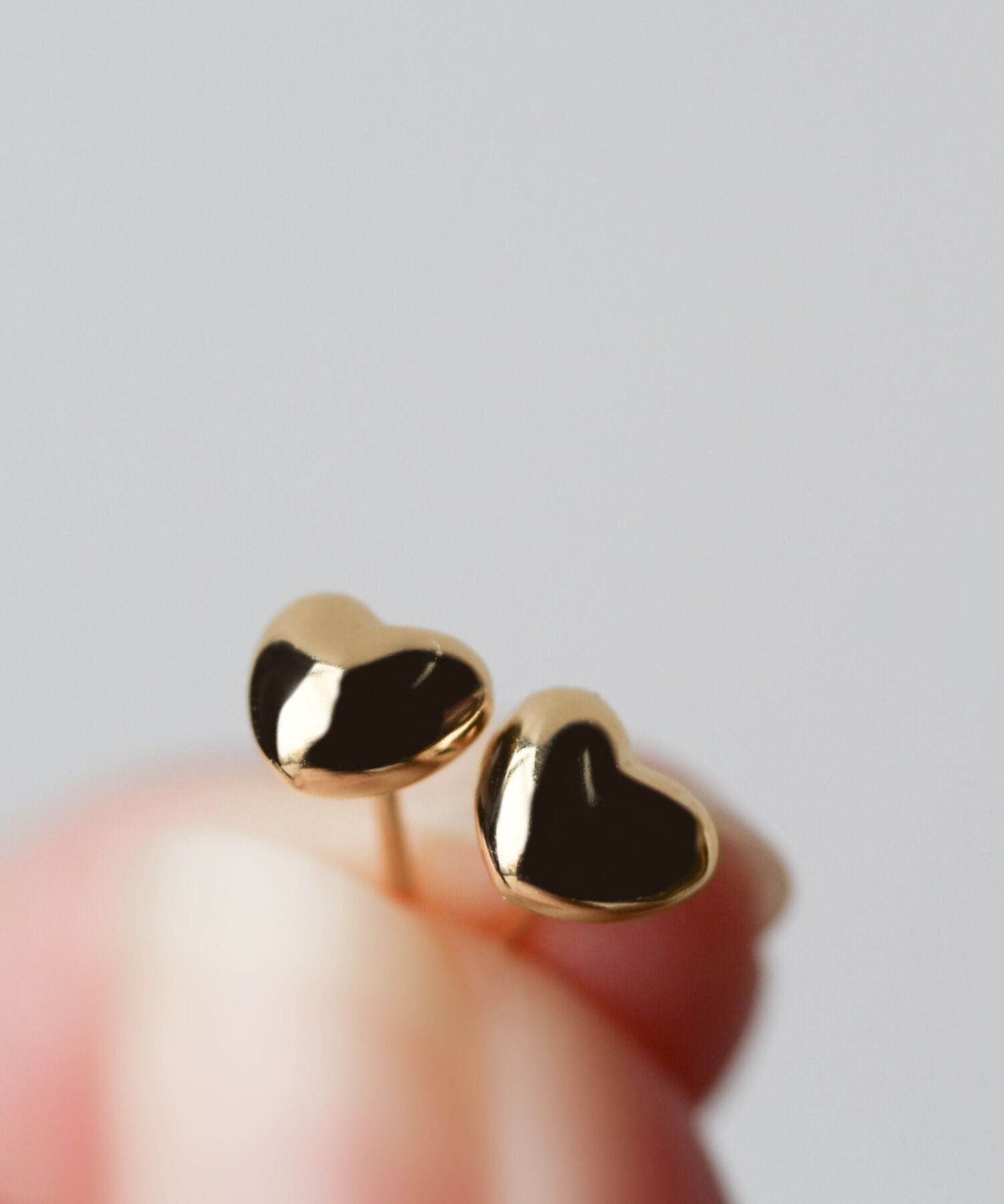  「ゴールド ハート ピアス  | K18YG/PG 〈5mm〉」|ピアス|