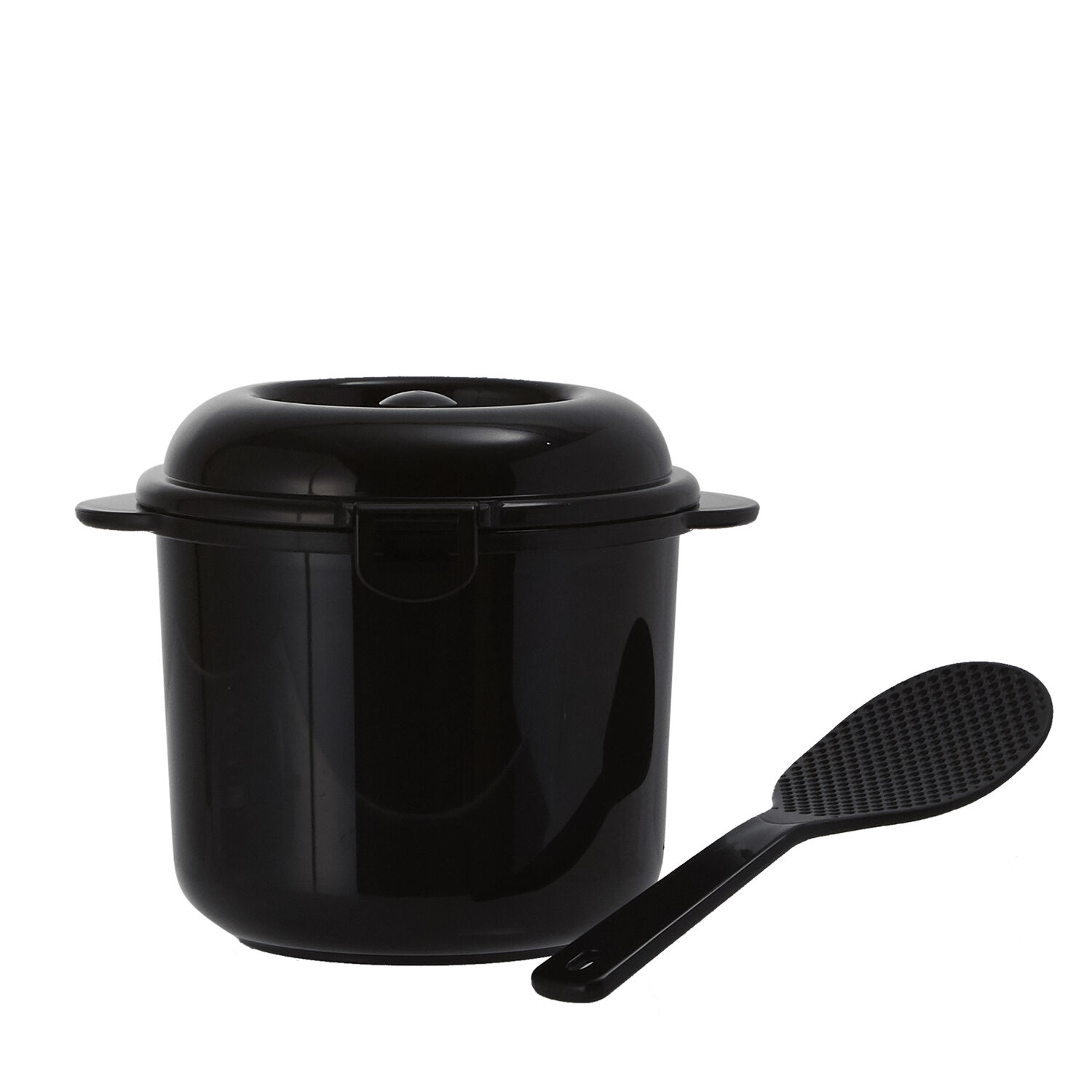 BACKYARD FAMILY「炊飯器 電子レンジ専用 2合炊き 通販 ちびくろちゃん 2合炊き 2合焚き おしゃれ 備長炭入り」|食器・キッチングッズ|ブラック1