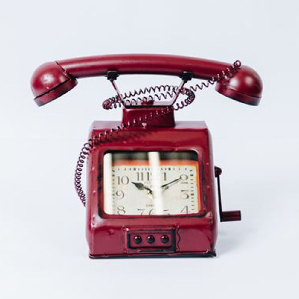 BACKYARD FAMILY「置き時計 おしゃれ 楽天 アンティークモチーフ En Fance EF-CL12 アンファンス」|クロック・置時計|レッド1