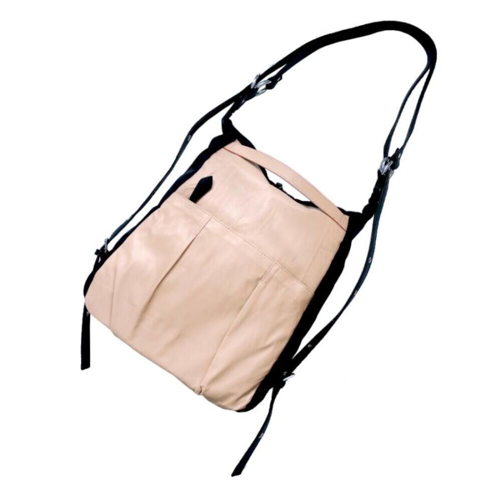 BACKYARD FAMILY「リュック ショルダー 2WAY ラムレザー 通販 リュックサック デイパック ラムレザーバッグ」|リュック|ベージュ1