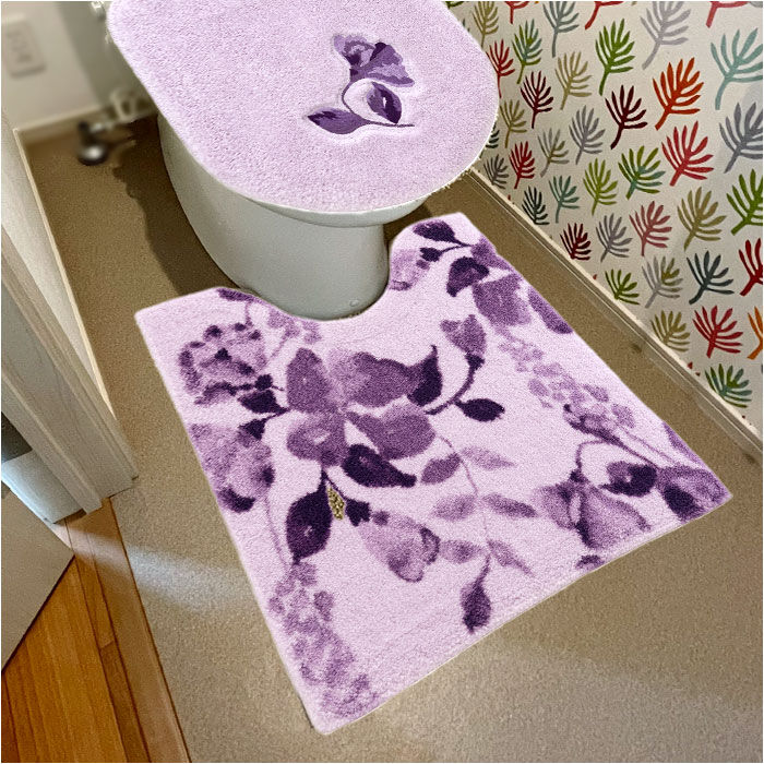 BACKYARD FAMILY「トイレマット おしゃれ 通販 マット 60x60cm 洗濯機OK 洗える 花柄 フラワー オシャレ」|トイレタリー・ランドリーグッズ|