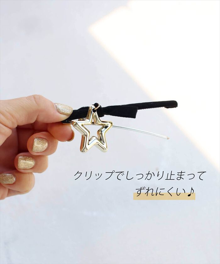 BACKYARD FAMILY「黒リボン ヘアクリップ 通販 ヘア クリップ ヘアピン 髪飾り 髪留め キッズ 女の子 子供」|その他|