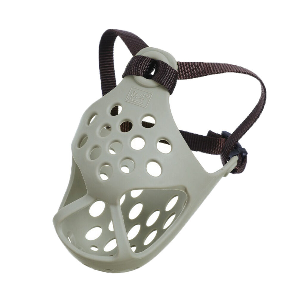 BACKYARD FAMILY「口輪 犬 通販 犬用 いぬ イヌ 短頭種 プラスチック 短い鼻 マズル 犬用マズル口輪 口を開ける」|その他|グレー1