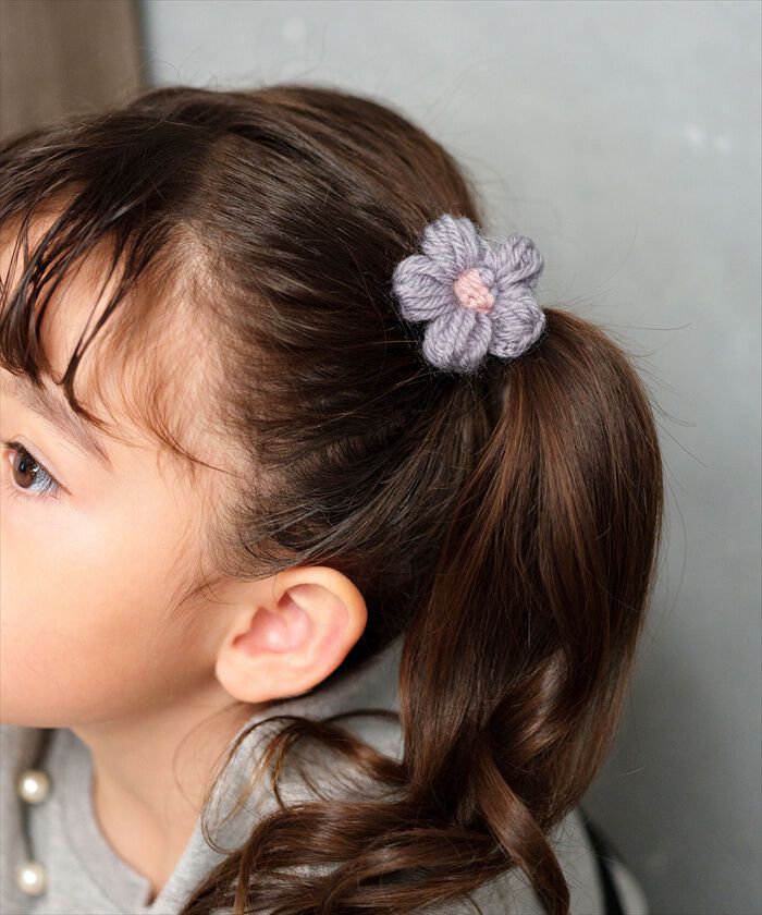 BACKYARD FAMILY「Rora ヘアクリップ キッズ 2個セット 通販 ブルーム ニット お花 フラワー ヘアークリップ」|その他|
