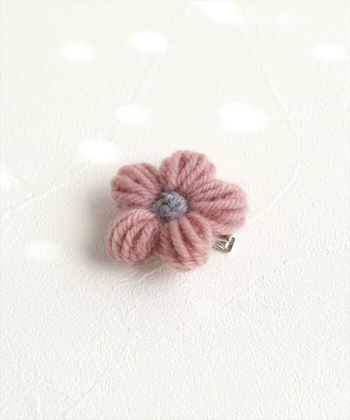 BACKYARD FAMILY「Rora ヘアクリップ キッズ 2個セット 通販 ブルーム ニット お花 フラワー ヘアークリップ」|その他|