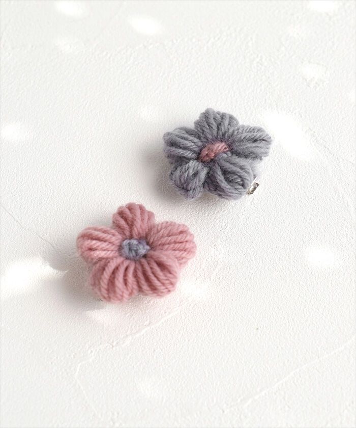 BACKYARD FAMILY「Rora ヘアクリップ キッズ 2個セット 通販 ブルーム ニット お花 フラワー ヘアークリップ」|その他|