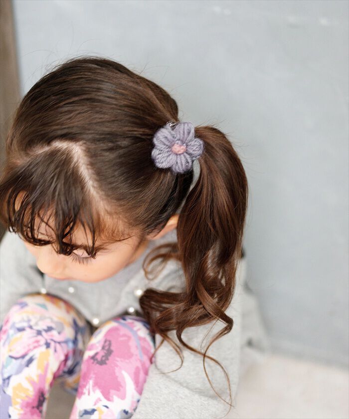 BACKYARD FAMILY「Rora ヘアクリップ キッズ 2個セット 通販 ブルーム ニット お花 フラワー ヘアークリップ」|その他|