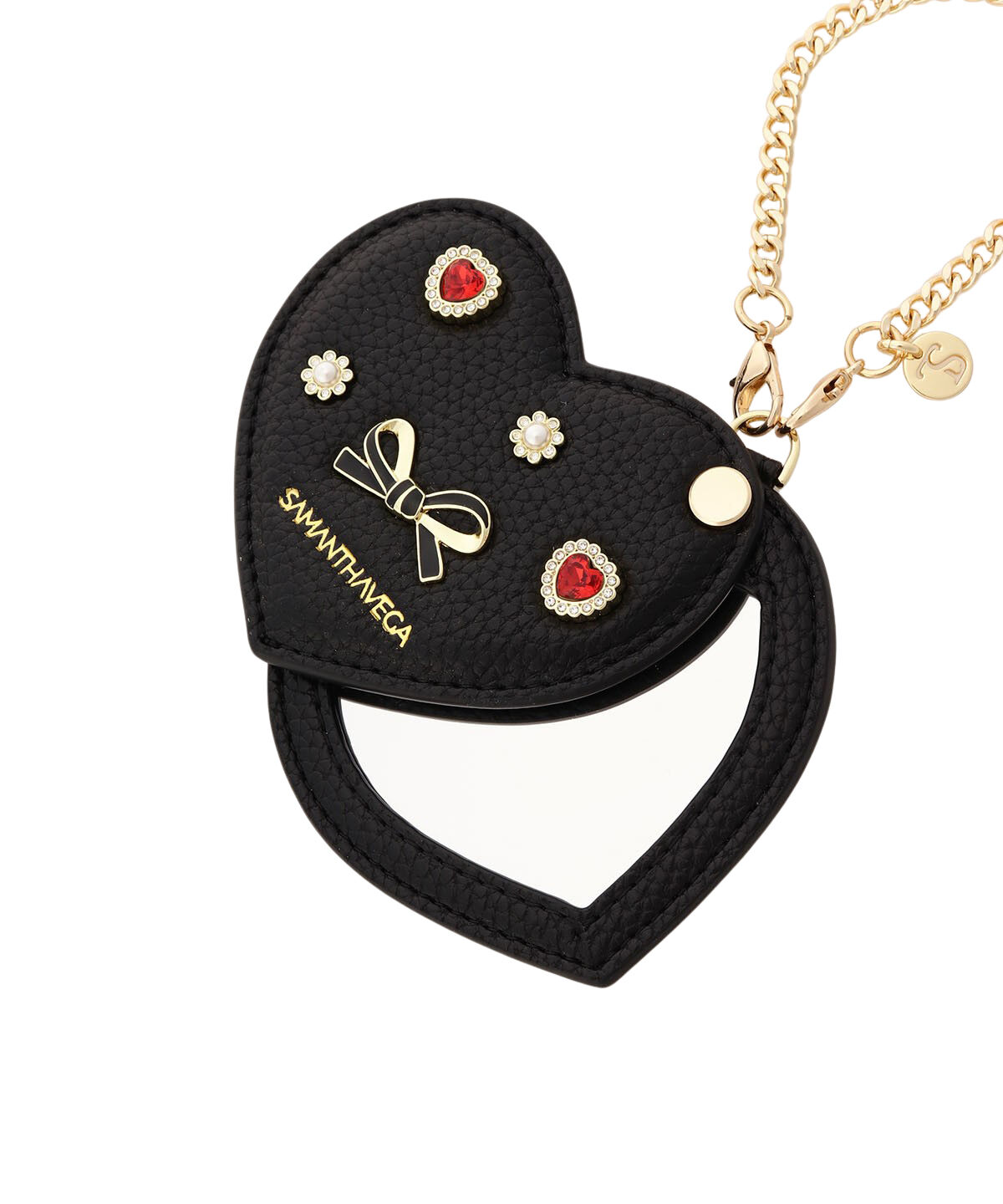 Samantha Vega「ビジューフラッターハートミラーチャーム」|チャーム・キーホルダー|