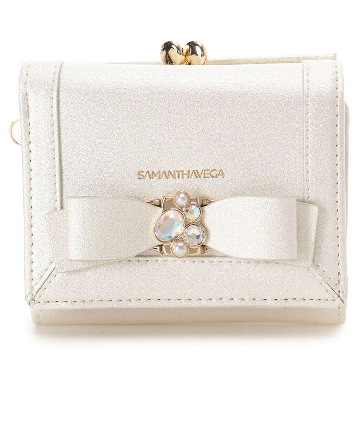 Samantha Vega「[Holiday Collection]パールカラージュエルリボン折財布」|財布|