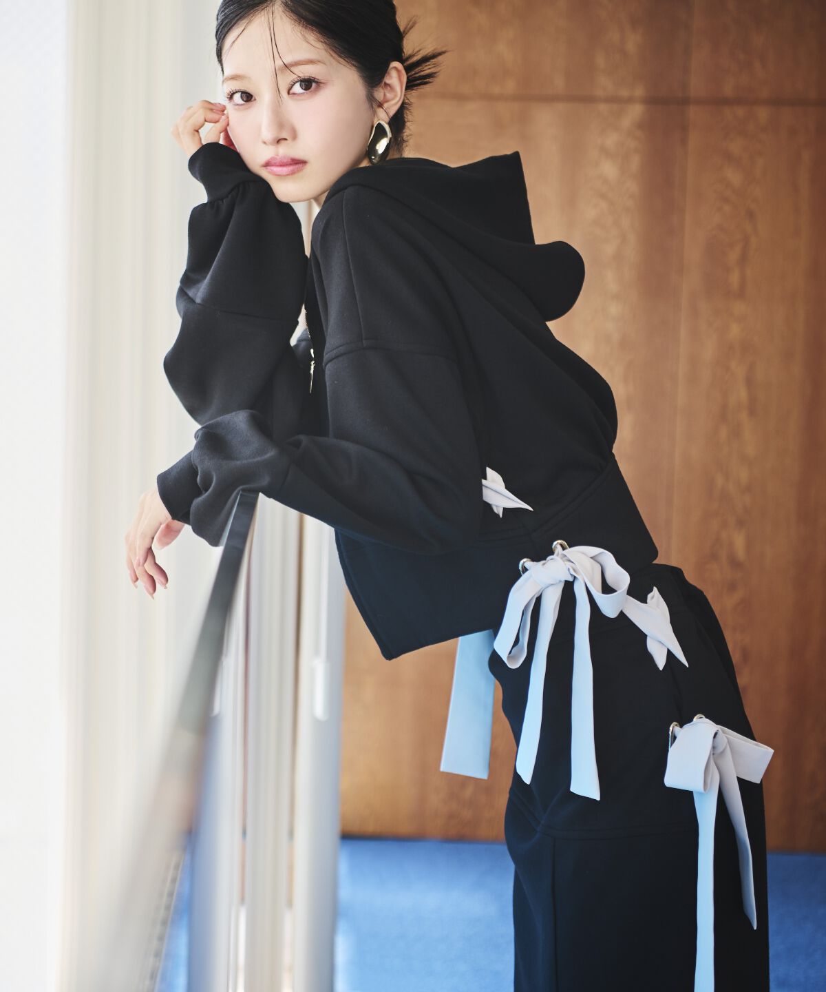 アンドクチュール「ダンボールポンチパーカーセットアップ」|ワンピース|