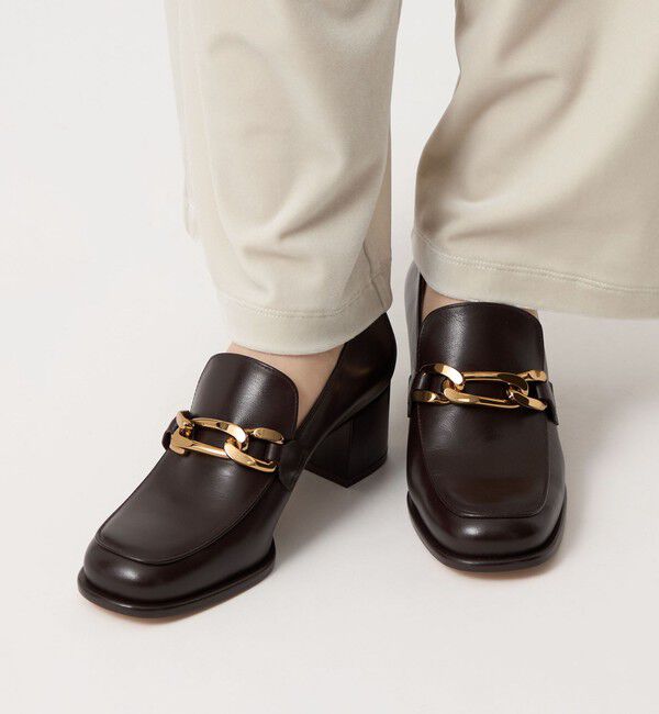 ODETTE E ODILE「チェーンヒールアップローファーパンプス55&uarr;」|パンプス|