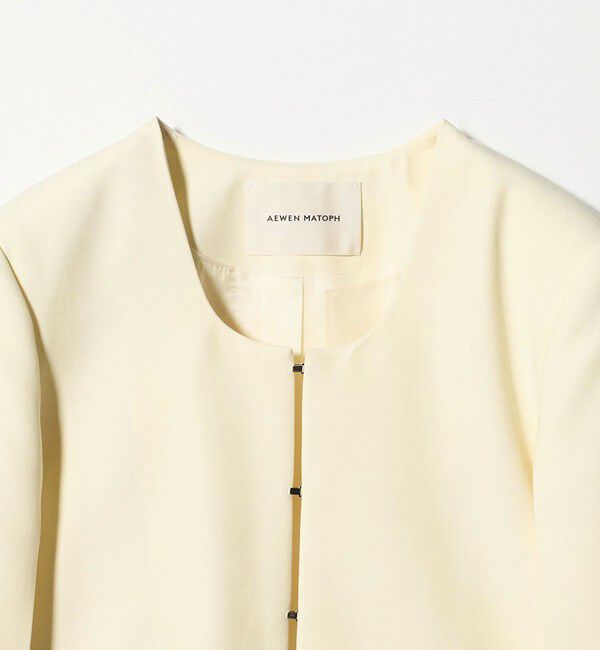 AEWEN MATOPH「＜AEWEN MATOPH＞Uネックショートジャケット」|ノーカラージャケット|