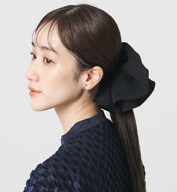UNITED ARROWS「ラッフル シュシュ」|ヘアゴム・シュシュ|BLACK