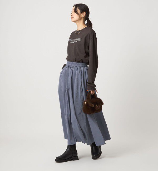 UNITED ARROWS green label relaxing「ボリューム ギャザー スカート」|フレア|