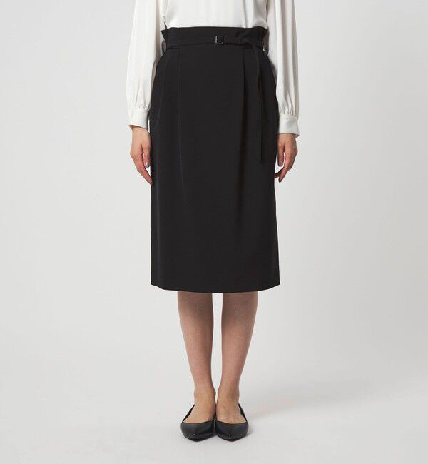 UNITED ARROWS green label relaxing「［size SHORTあり］パウドレ ベルト付き タイト スカート ウォッシャブル ストレッチ」|タイト|