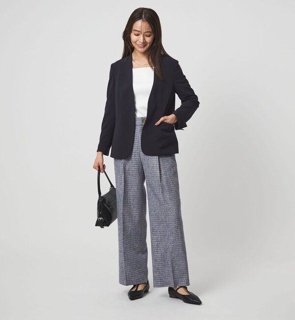 UNITED ARROWS green label relaxing「［size SHORTあり］パウドレ ノーラペル ジャケット ウォッシャブル ストレッチ」|ノーカラージャケット|