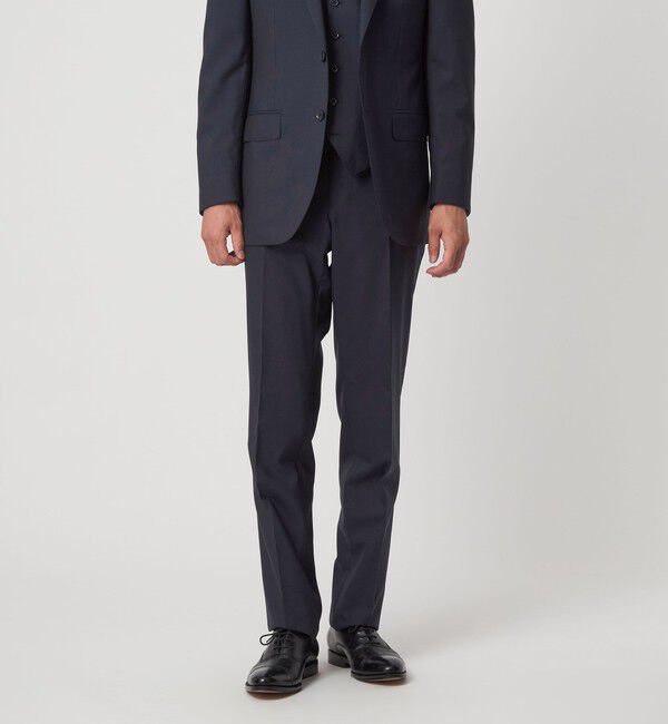 UNITED ARROWS green label relaxing「REDA トロピカル 無地 スリム ノープリーツ スーツパンツ」|スーツ|NAVY
