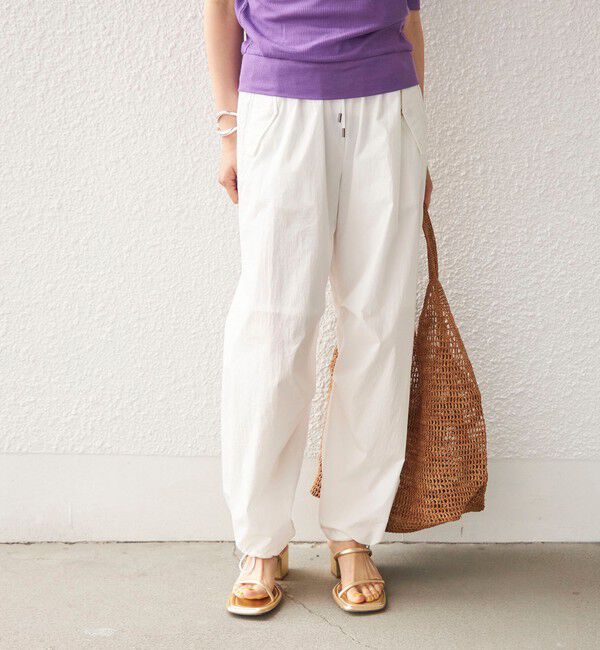 SHIPS for women「〈手洗い可能〉綿 ナイロン 裾 ドロスト パンツ◇」|その他|