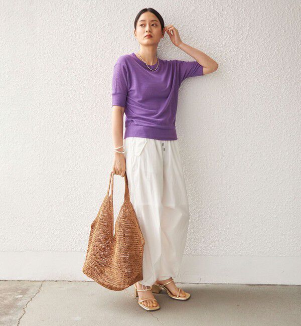 SHIPS for women「〈手洗い可能〉綿 ナイロン 裾 ドロスト パンツ◇」|その他|