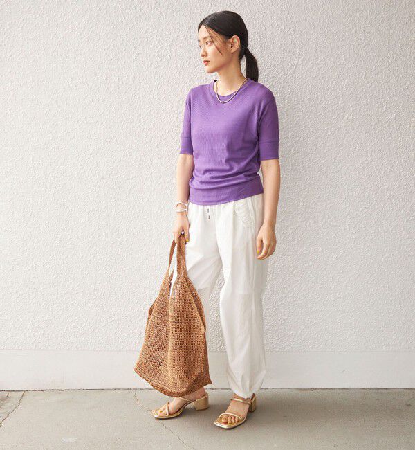 SHIPS for women「〈手洗い可能〉綿 ナイロン 裾 ドロスト パンツ◇」|その他|